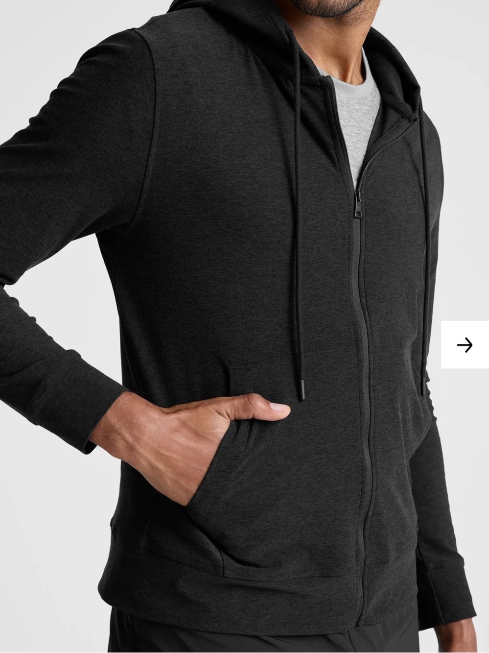 NWT BEYOND YOGA Freefit Men's Zip Hoodie Gray Size Medium